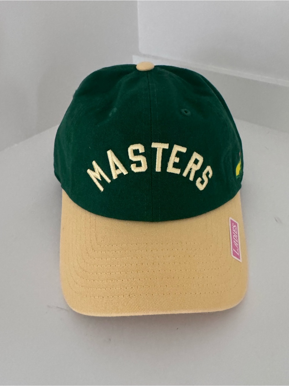 Masters Green and Tan Golf Cap with Embroidered Logo